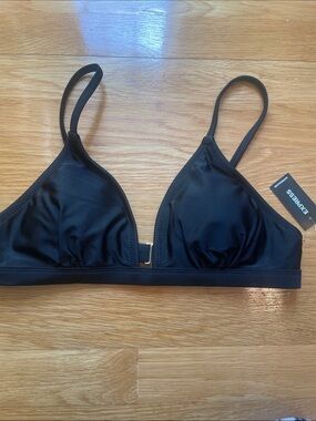 NWT New with Tags Express Women’s Black Triangle Bikini Top Swimwear